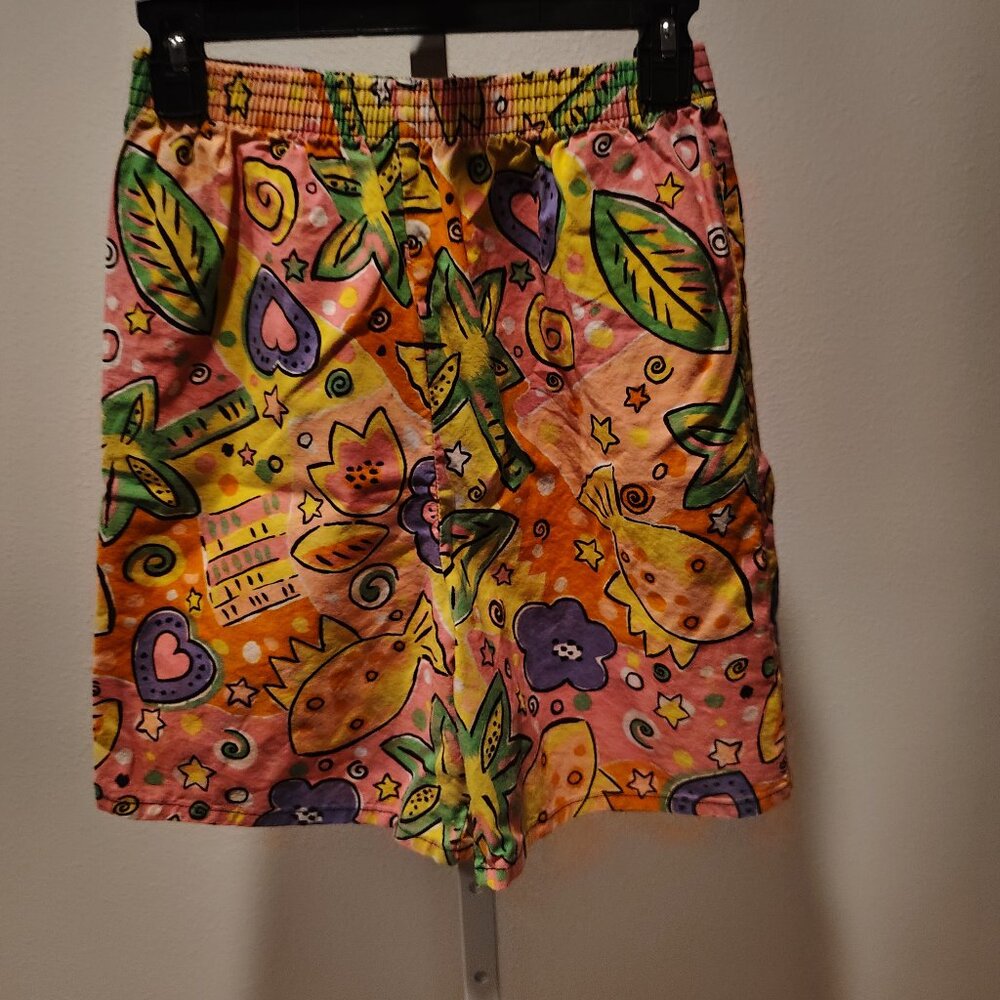 Silver Unicorn Girls Vintage Brightly Colored Shorts Large 14 1/2 - 16 1/2
